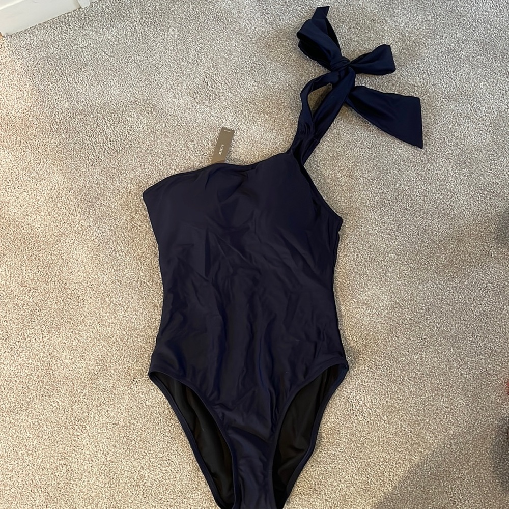 Navy J. Crew One Piece Swim Suit